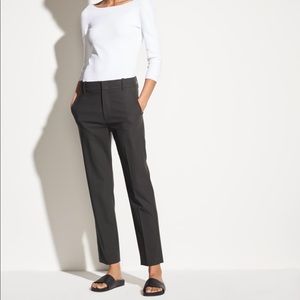 Vince Gray Wool Tapered Pleated Pant Trouser